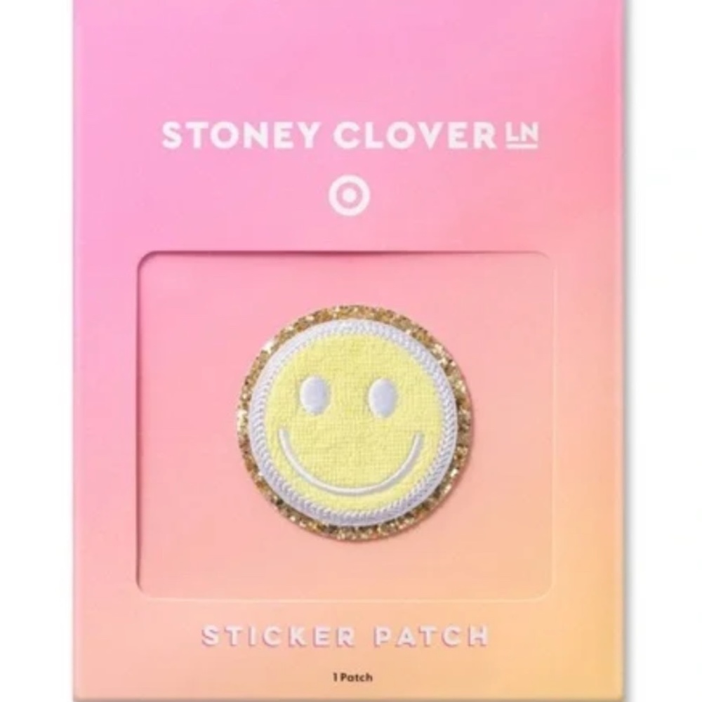 NEW STONEY CLOVER LANE SMILEY FACE PATCH YELLOW GOLD